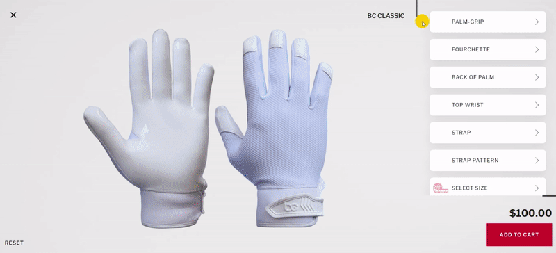 bc classic custom football gloves