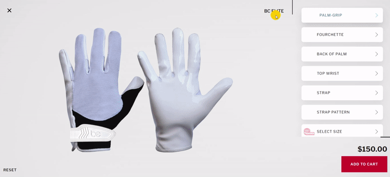 bc elite custom football gloves